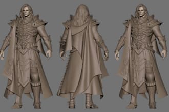 realistic 3d head, bust, full body model, 3d armor articulated model 3d printing