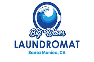 design a clean attract custom logo for a laundromat