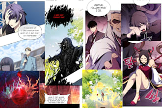 draw webtoon comic page manhwa webcomic anime manga style as comic artist