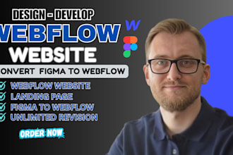 develop premium webflow website, webflow landing page convert figma to webflow