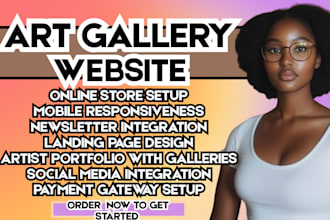 art gallery website artist portfolio site shopify art website online art store