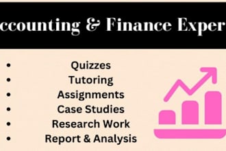 do accounting and finance assignment , financial  reports , tasks and projects
