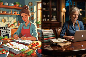 be your recipe writer, meals and diet planner, cookbook ghostwriter