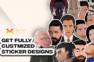 do amazing custom sticker design for you