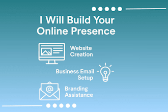 build your online presence website, business email and branding