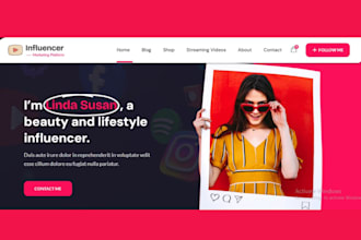 design influencer website onlyfans shopify store influencer marketing website