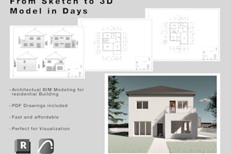 model your house in 3d bim inclusive architectural drawings