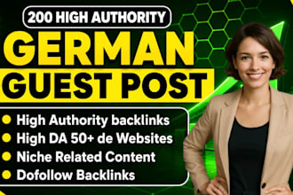 provide german dr 50 dofolow guest post backlinks link building service