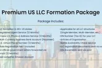 setup amazon USA llc for non USA residents US wyoming llc application llc ein