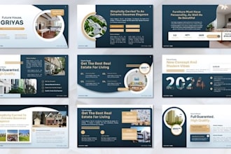 design real estate marketing investor pitch deck, property listing  powerpoint