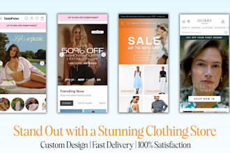 design, redesign,a custom shopify clothing and fashion store