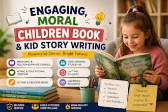 ghostwrite children story book, moral kids story, edit kids book