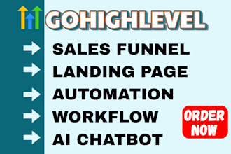 build gohighlevel sales funnel, landing page, and act as ghl virtual assistant