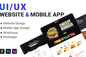 create UI UX designs for your website or mobile app in figma