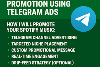 do spotify promotion USA spotify music promotion using telegram ads