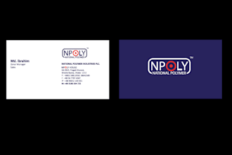 design a professional business visiting card