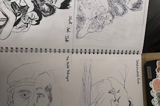 draw a realistic pencil or charcoal portrait from your photo