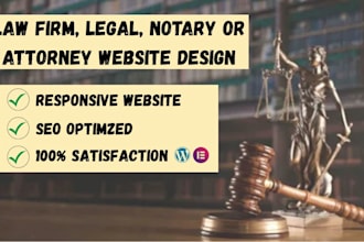 create a responsive lawyer attorney legal  notary  or law firm website