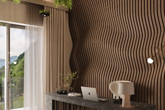 do realistic 3d renders, interior design, and office design in 3ds max