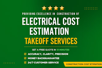 do electrical cost estimation for USA, UK, australian, and canadian projects