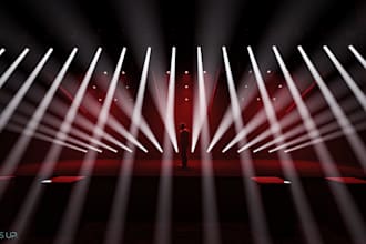 create a full stage and lighting design for your  event or concert