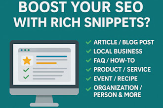 create and add schema markup in json ld for rich result in serp