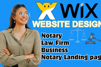 build wix notary website law firm, attorney lawyer, website notary landing page