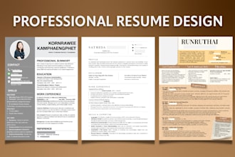 design a professional creative resume and CV