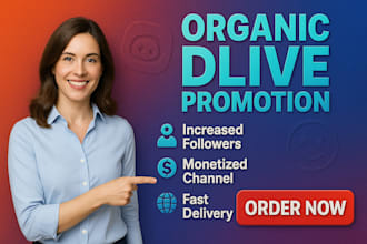 do dlive channel promotion to grow your channel with real followers and viewers