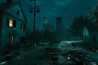 draw game background, environment, concept art, illustration game ui in 2d or 3d