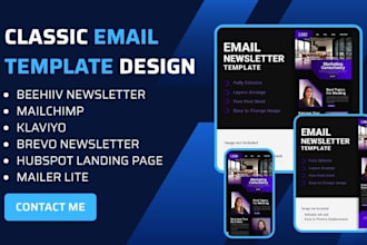 design klaviyo, mailerlite, brevo, mailchimp email marketing template newsletter