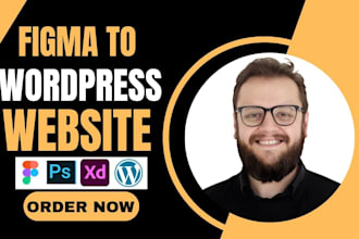 convert figma, webflow, xd or PSD to wordpress website using elementor