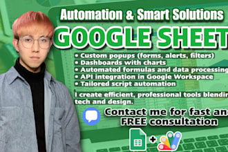 build google sheets automation with apps script , triggers, custom functions