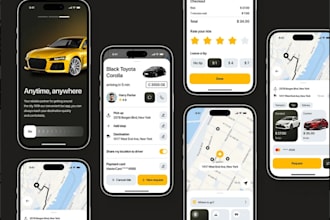 develop a custom taxi booking app like uber or bolt for android and ios