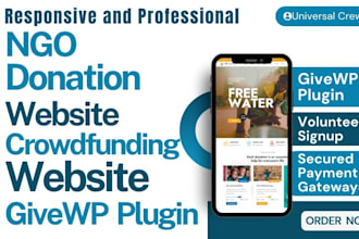 build responsive ngo website donation charity crowdfunding website givewp plugin