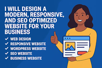 create a modern, mobile responsive, and SEO optimized website