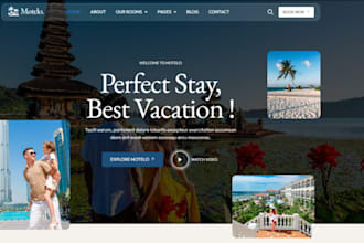 build wix wordpress vacation guest website vacation rental hotel booking website
