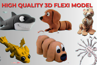 sculpt 3d bjd toy design flexi toy model 3d doll bjd animal for 3d printing