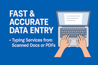 do accurate data entry, typing, and transcription in english or indonesia