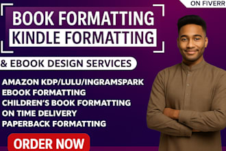 do book formatting for amazon KDP, kindle ebook, instagstrak ,lulu and paperback