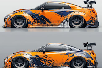 make professional racing car wrap design