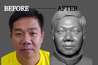 sculpt digital 3d head face bust likeness model action figure mode 3d printing