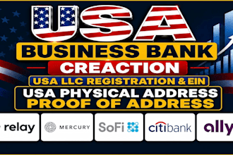do USA bank creation, stripe, revolut, mercury, wise for all USA lcc owners