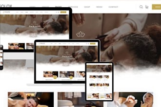 design a modern responsive luxury spa massage skin care website ecommerce store