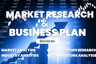 do detailed investors business market research analysis, plan, feasibility study