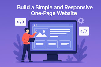 build a simple and responsive one page website