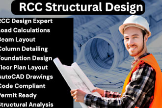do rcc structural and architectural design with load calculations