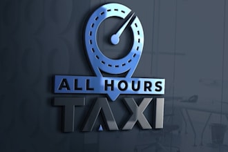 design attractive van, truck, taxi and rent a car logo