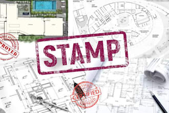 deliver licensed engineering drawings with pe or architect stamp for nj, nc, sc