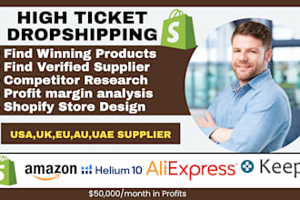 find usa uk high ticket suppliers shopify dropshipping high ticket product hunt